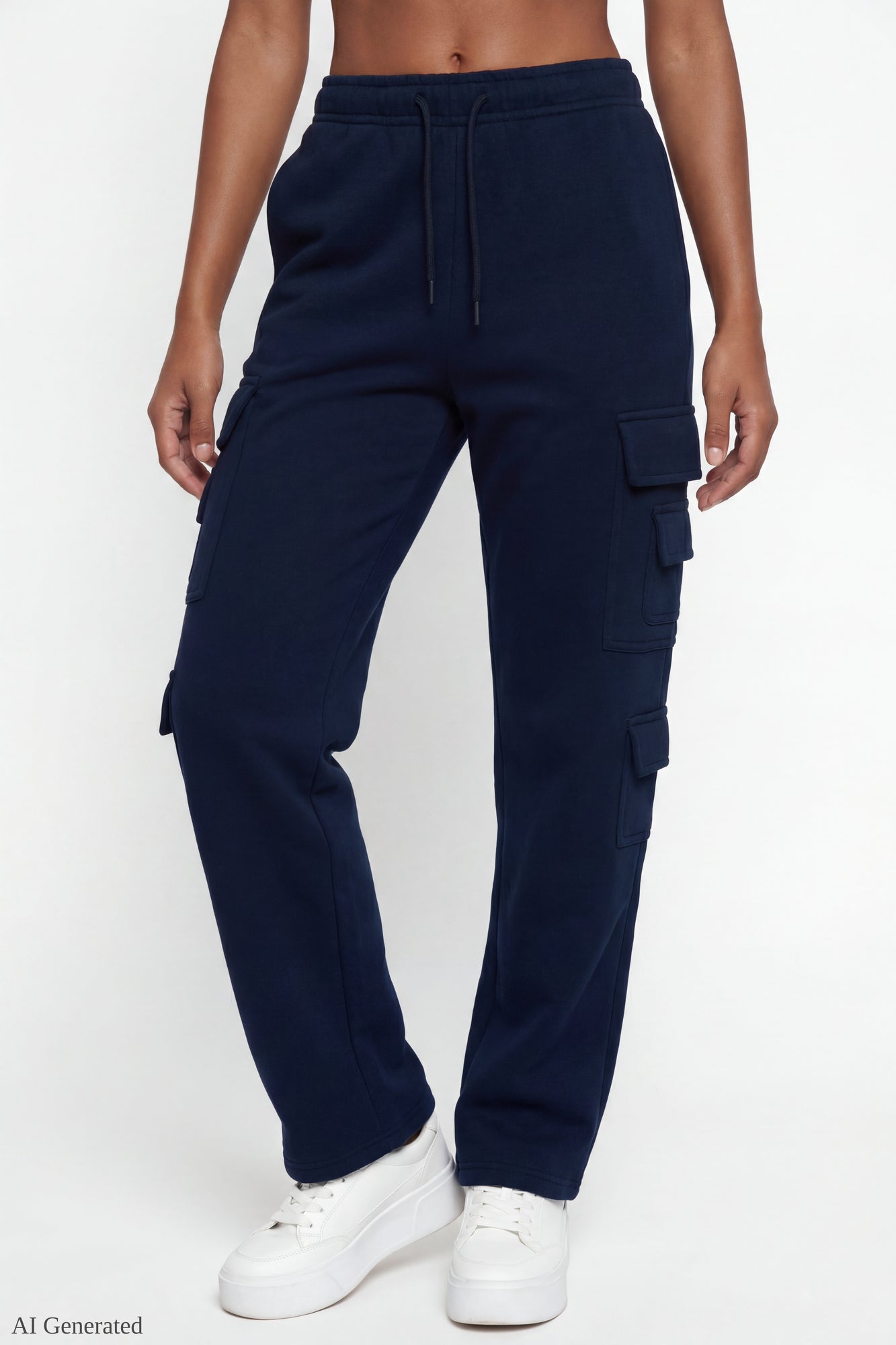 Fleece Low Rise Cargo Sweatpant