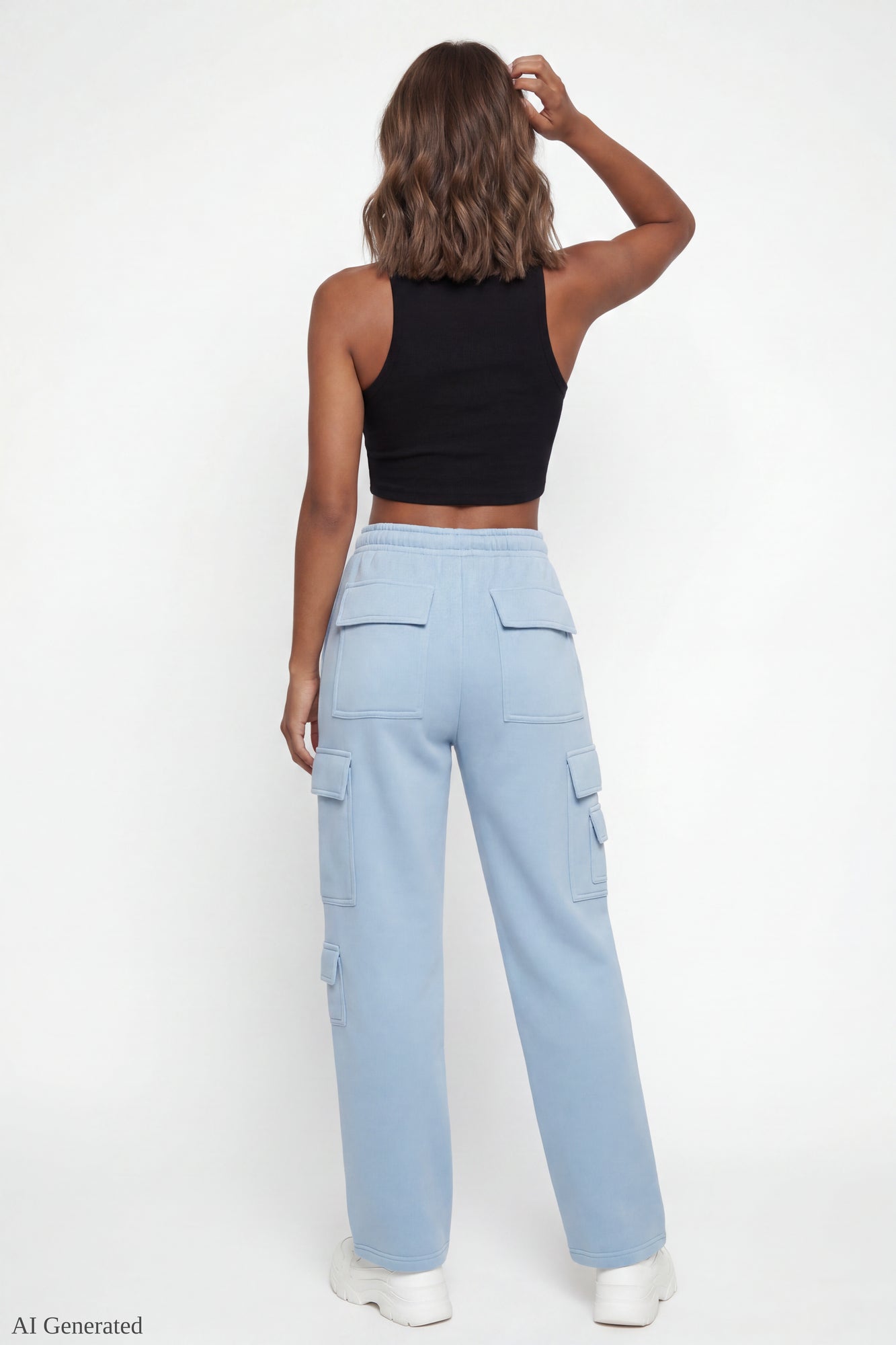 Fleece Low Rise Cargo Sweatpant