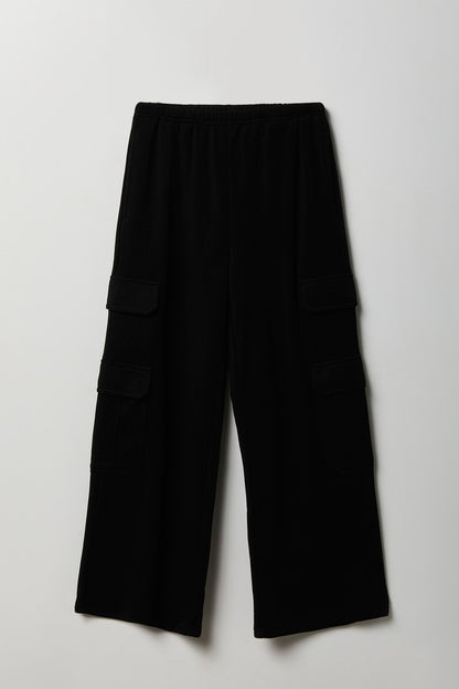 Fleece Ultra Wide Cargo Sweatpant
