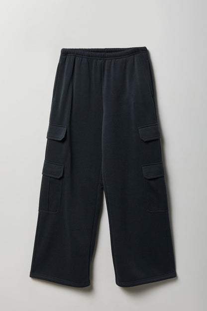 Fleece Ultra Wide Cargo Sweatpant