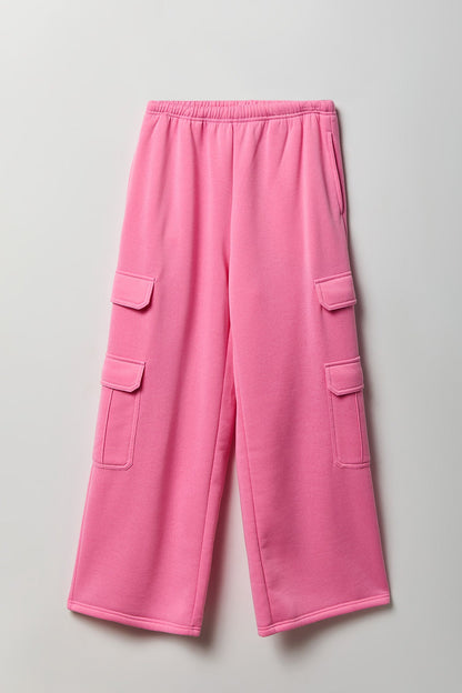 Fleece Ultra Wide Cargo Sweatpant