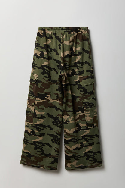 Fleece Ultra Wide Cargo Sweatpant