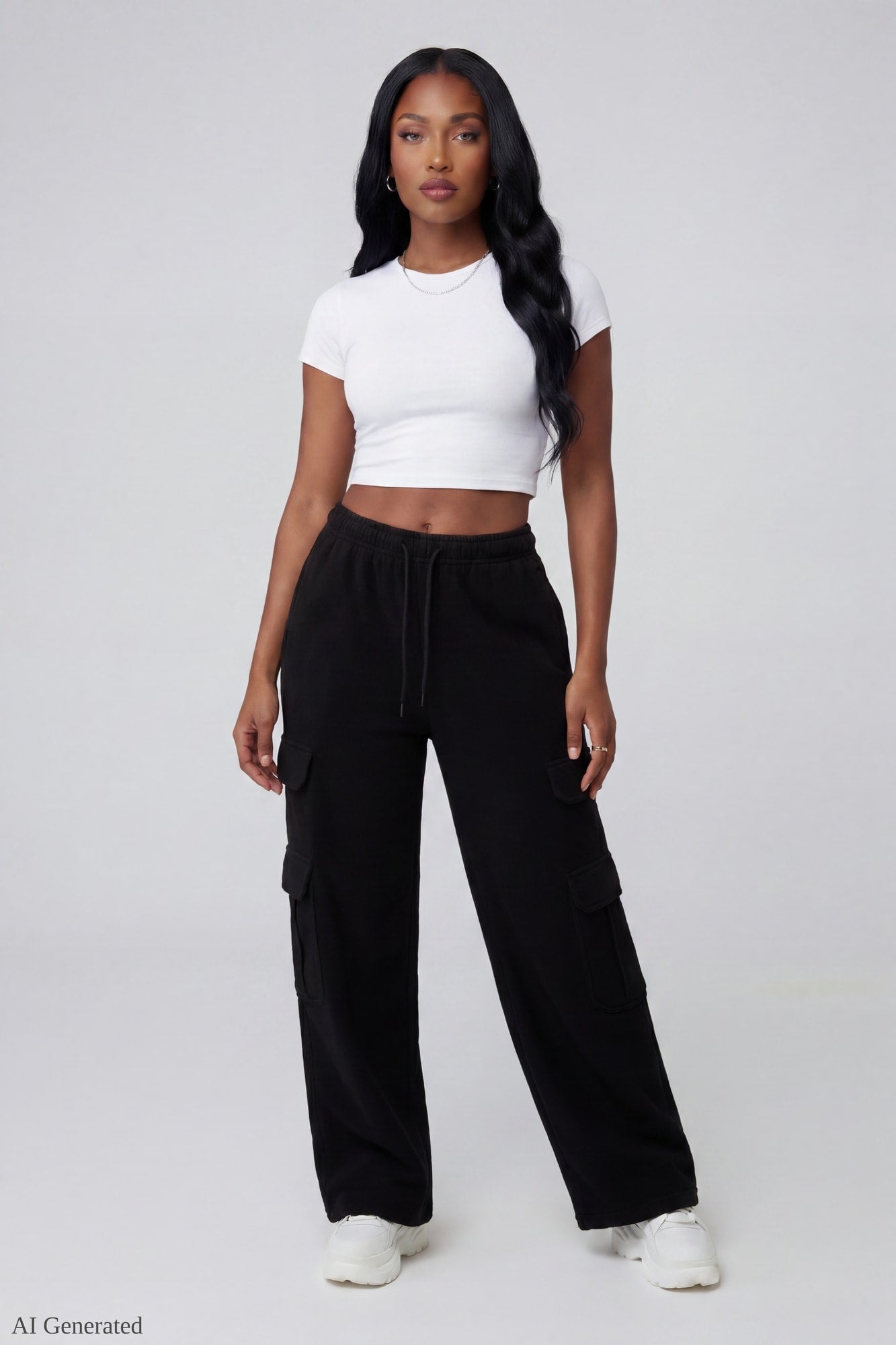 Fleece Ultra Wide Cargo Sweatpant