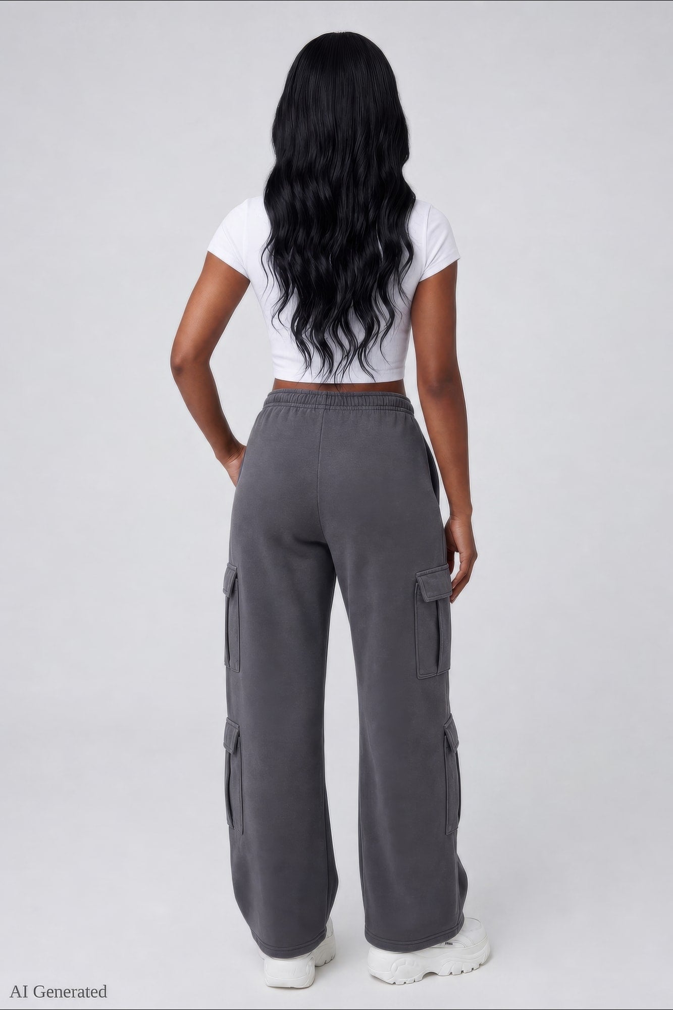 Fleece Ultra Wide Cargo Sweatpant