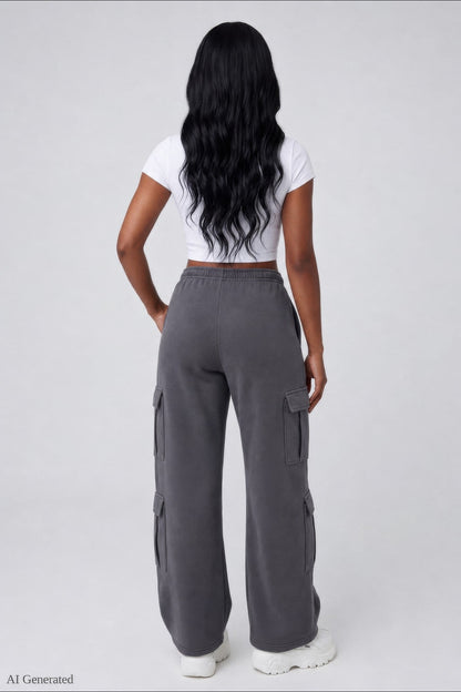 Fleece Ultra Wide Cargo Sweatpant