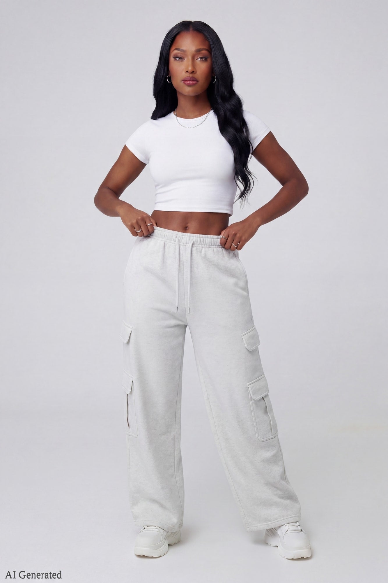 Fleece Ultra Wide Cargo Sweatpant