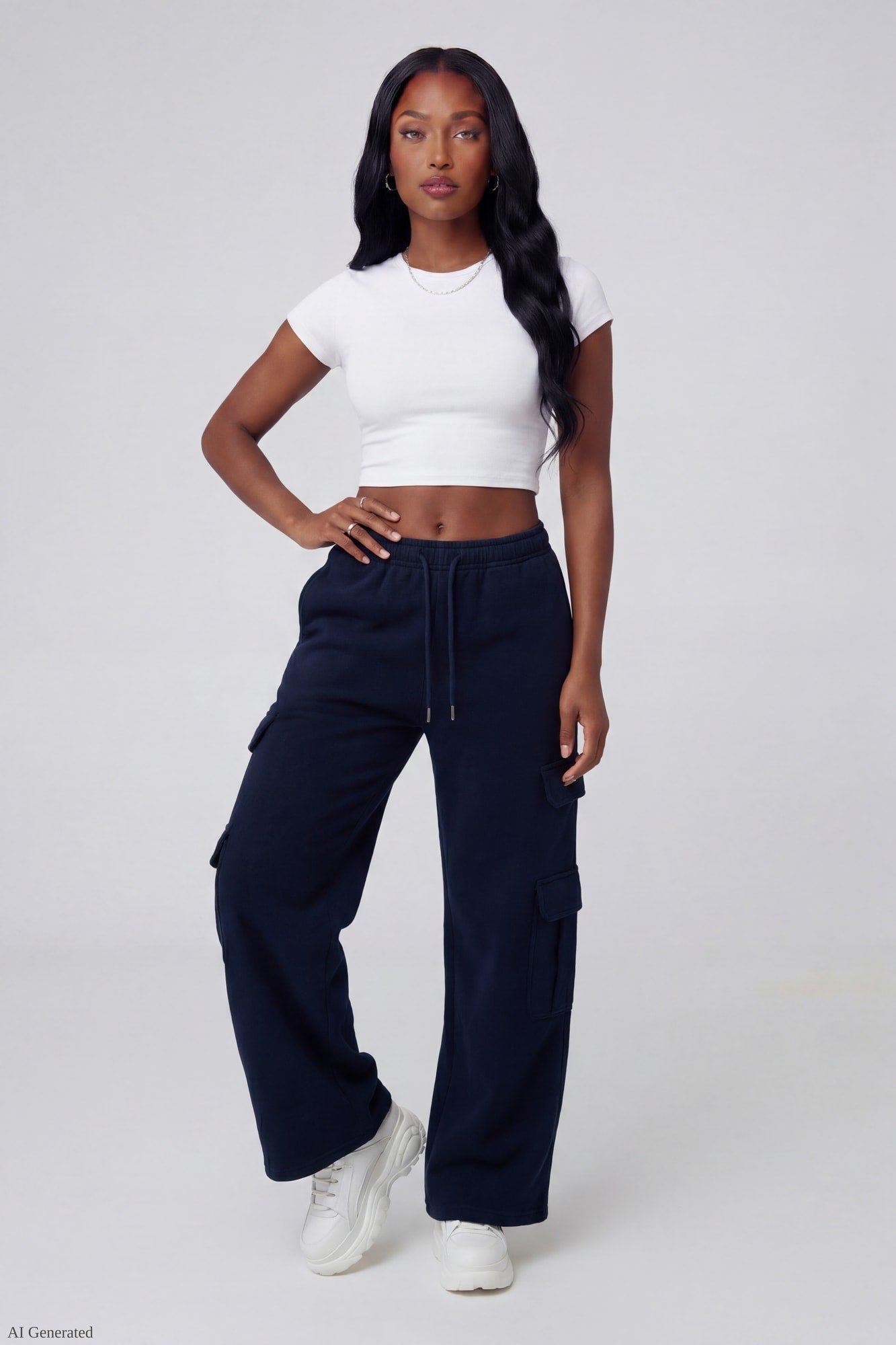 Fleece Ultra Wide Cargo Sweatpant