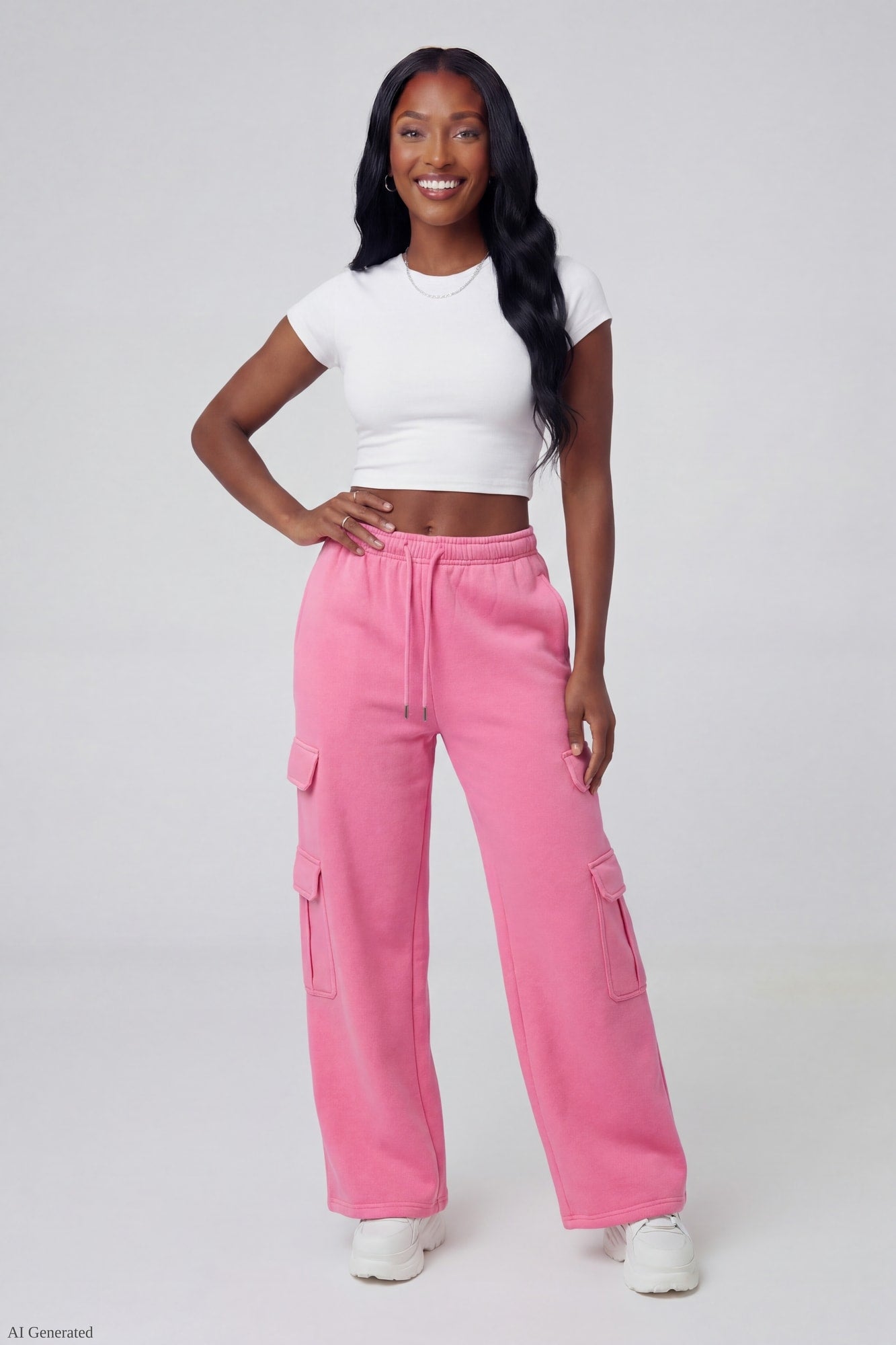 Fleece Ultra Wide Cargo Sweatpant