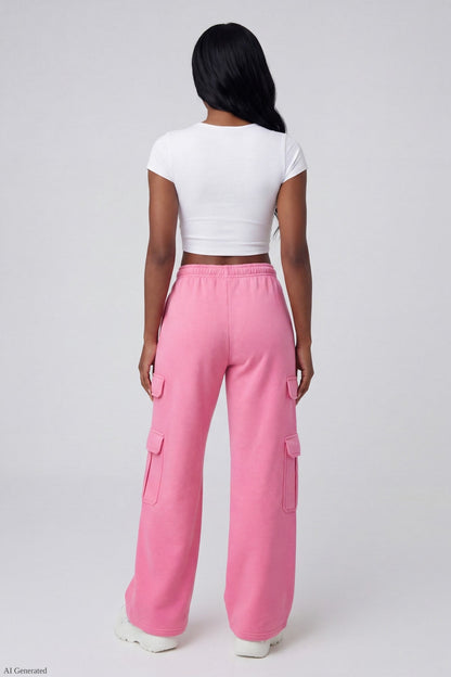 Fleece Ultra Wide Cargo Sweatpant