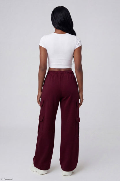 Fleece Ultra Wide Cargo Sweatpant