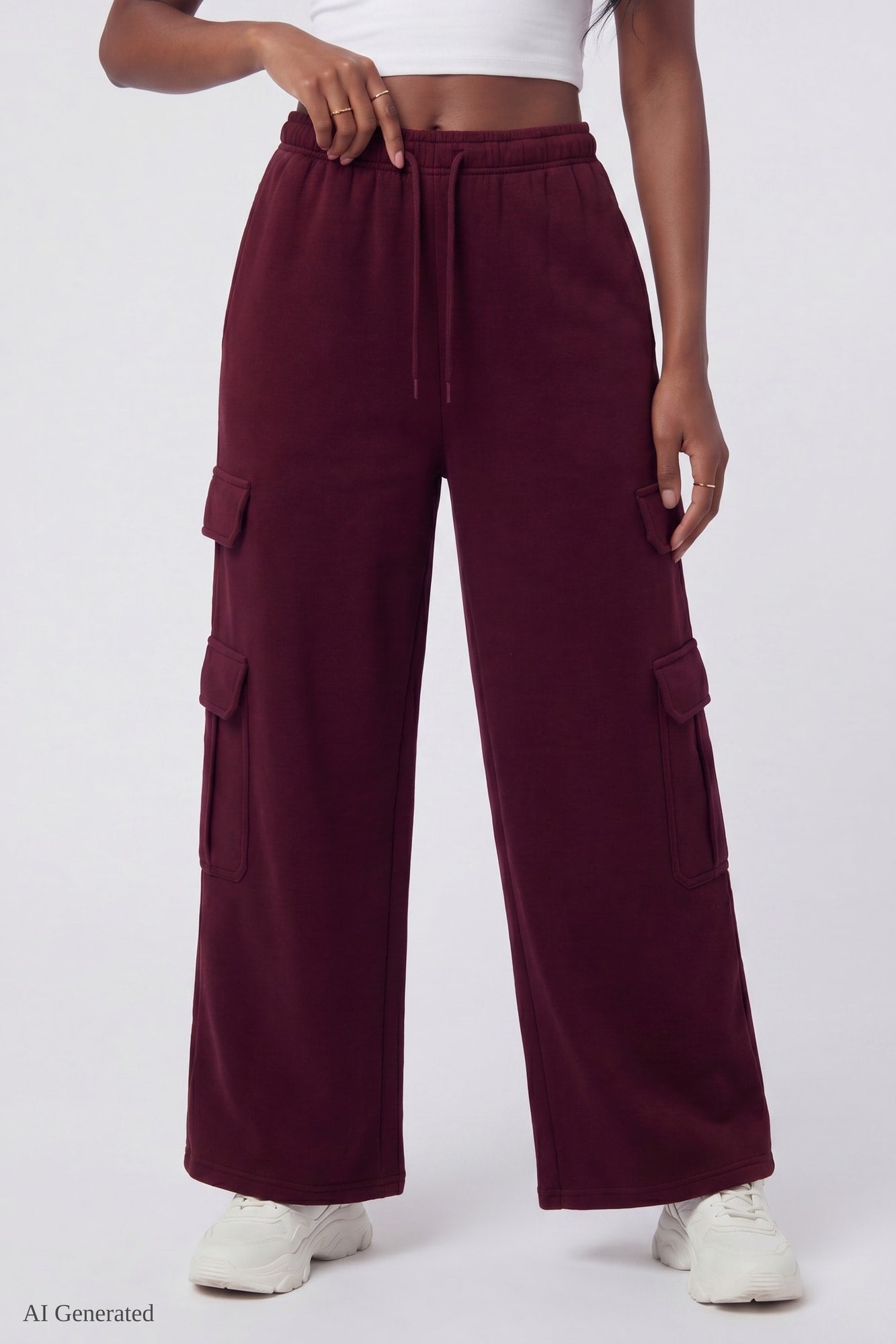 Fleece Ultra Wide Cargo Sweatpant