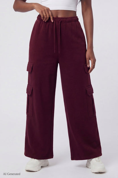 Fleece Ultra Wide Cargo Sweatpant