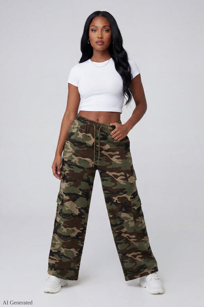 Fleece Ultra Wide Cargo Sweatpant