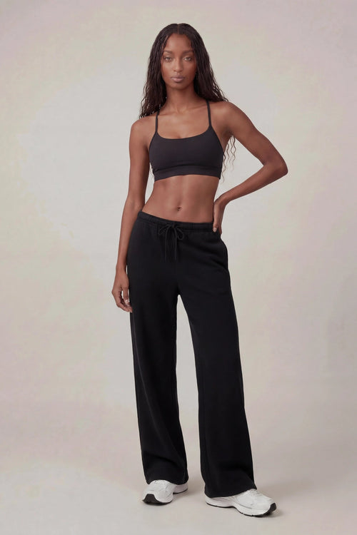 Fleece Low Rise Wide Leg Sweatpant
