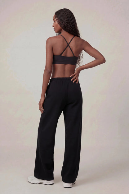 Fleece Low Rise Wide Leg Sweatpant