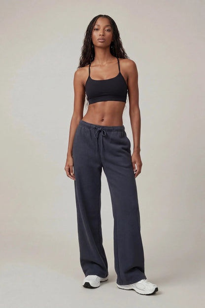 Fleece Low Rise Wide Leg Sweatpant