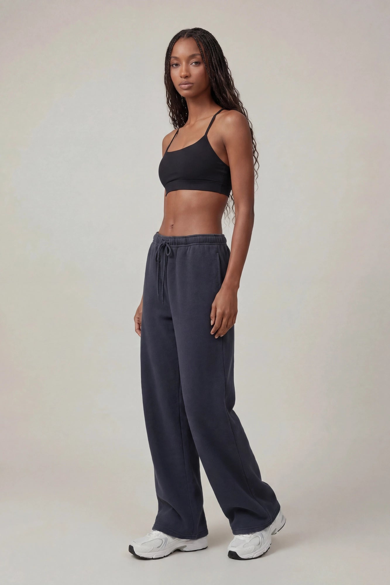 Fleece Low Rise Wide Leg Sweatpant