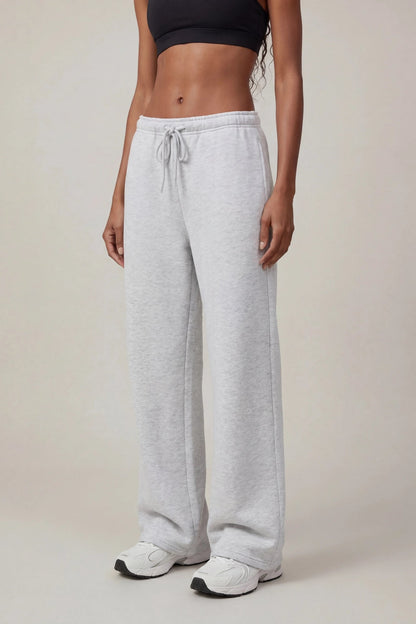 Fleece Low Rise Wide Leg Sweatpant