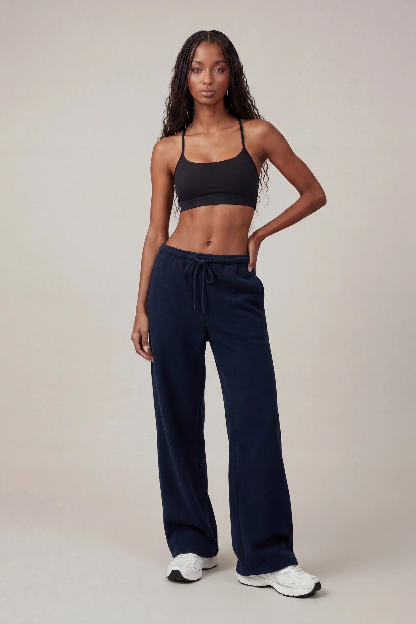 Fleece Low Rise Wide Leg Sweatpant
