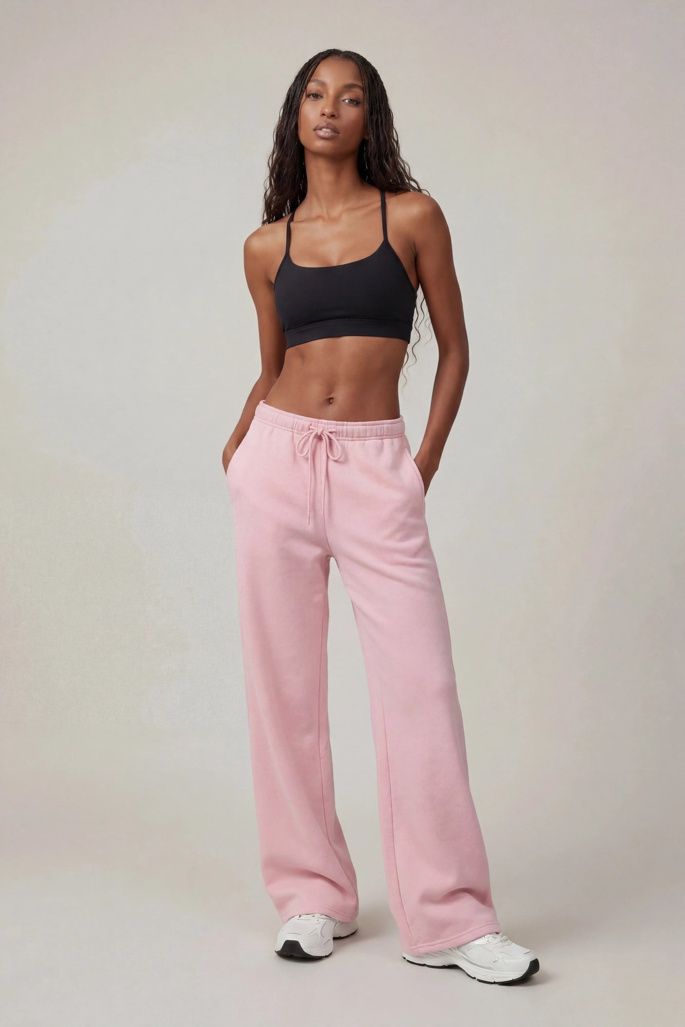 Fleece Low Rise Wide Leg Sweatpant