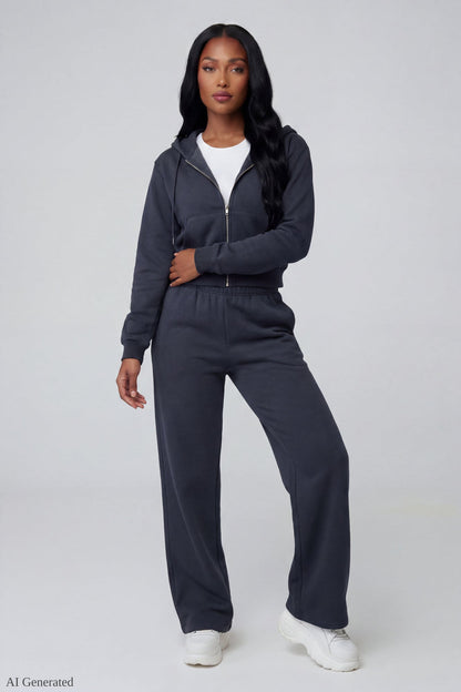 Fleece Ultra Wide Leg Sweatpant