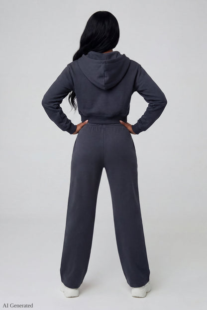 Fleece Ultra Wide Leg Sweatpant