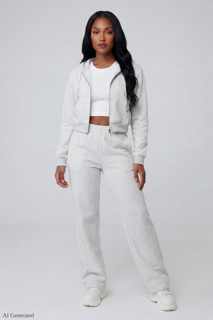 Fleece Ultra Wide Leg Sweatpant