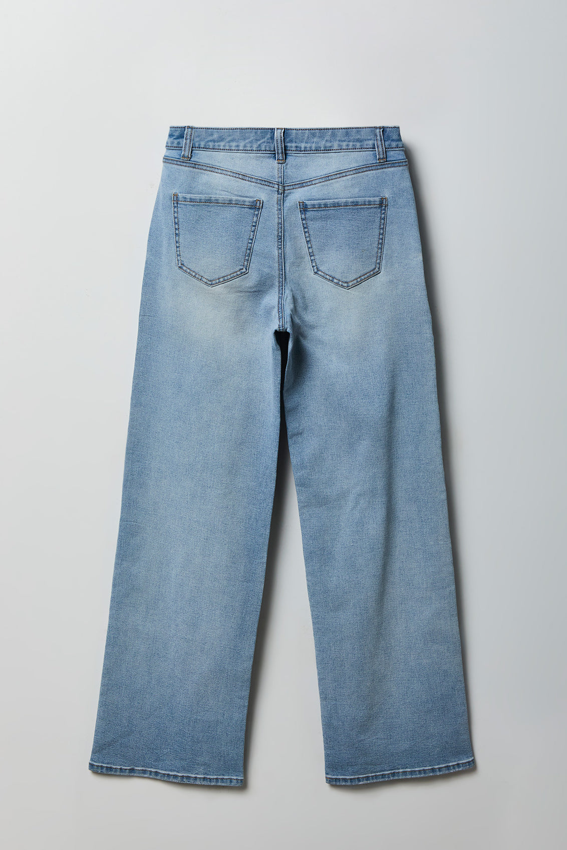 Paris Stretch High Rise Wide Leg Jean with Keychain