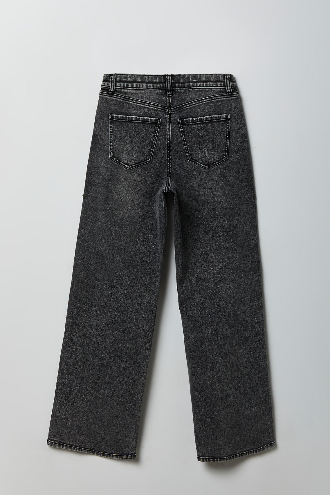 Paris Stretch High Rise Wide Leg Jean with Keychain