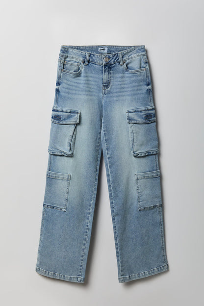 Stretch Low Rise Cargo Jean