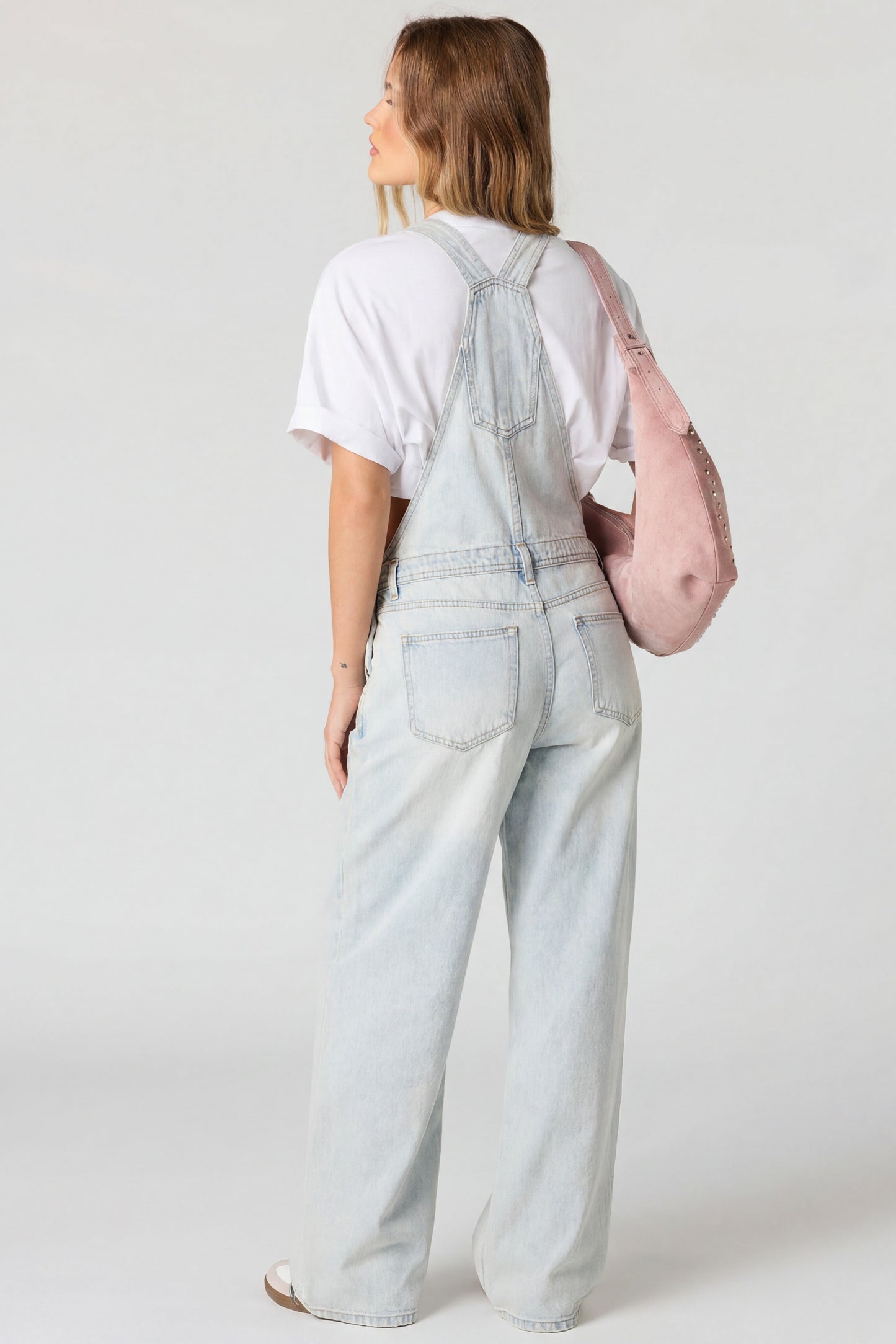 Wide Leg Denim Overalls