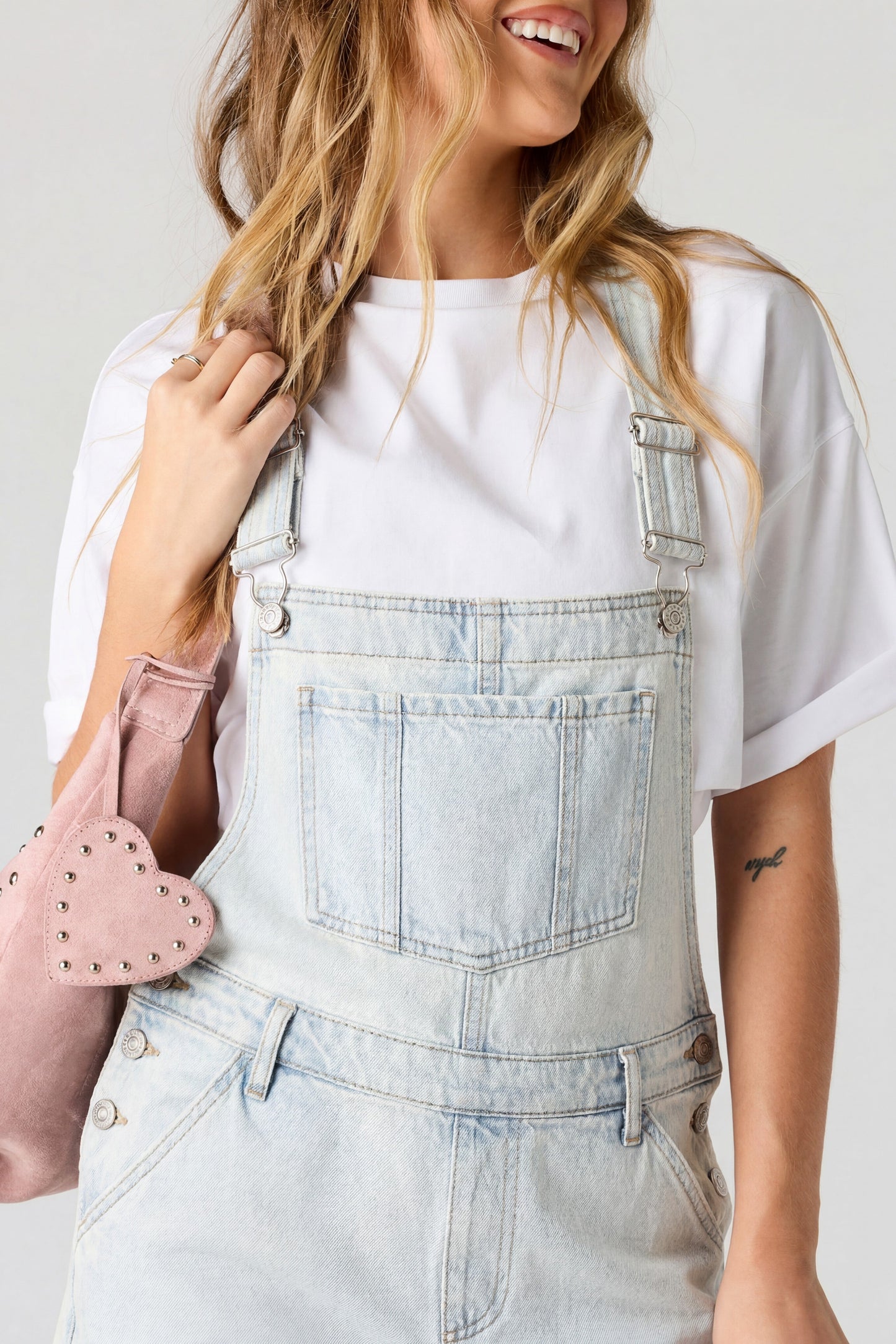 Wide Leg Denim Overalls