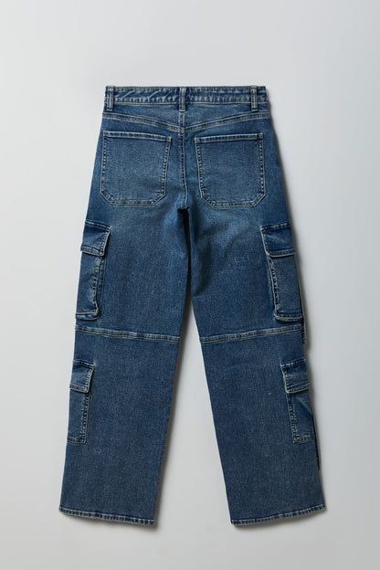Stretch Low Rise Cargo Jean