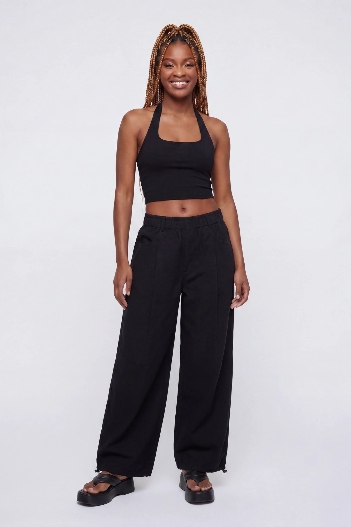 Wide Leg Parachute Pant