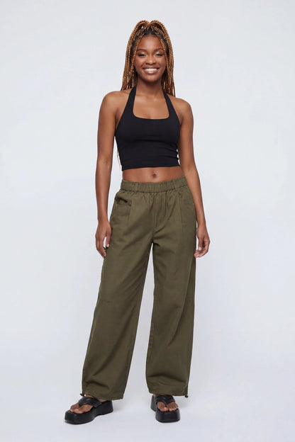 Wide Leg Parachute Pant