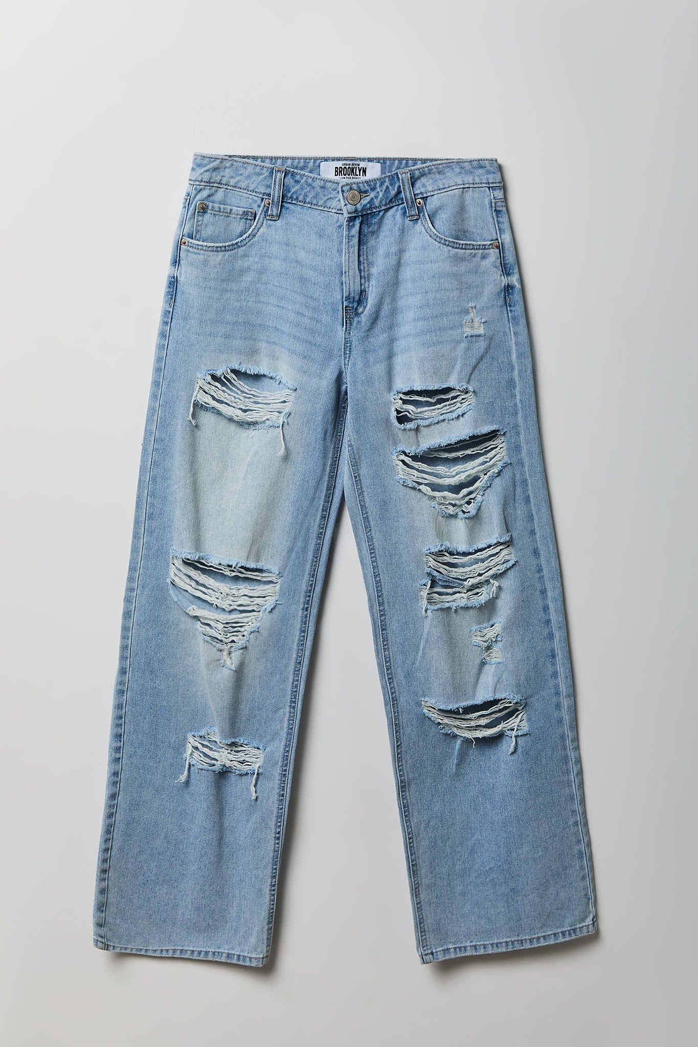 Brooklyn Ripped Low Rise Baggy Jean
