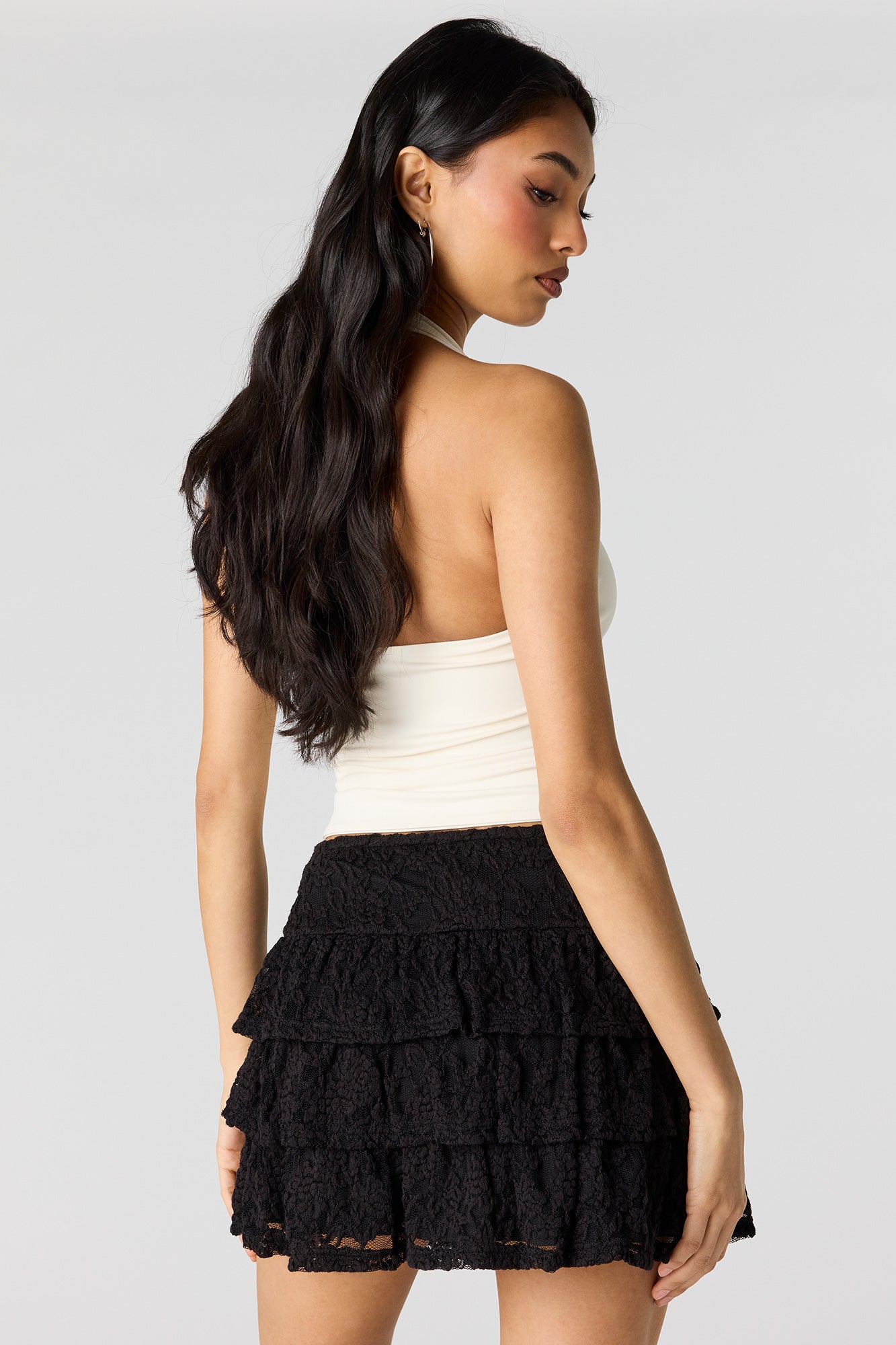 Lace Tiered Mini Skort