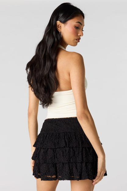 Lace Tiered Mini Skort