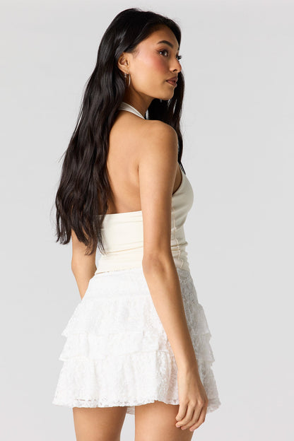 Lace Tiered Mini Skort