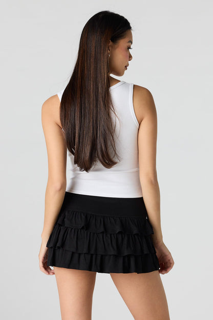Tiered Ruffle Mini Skort