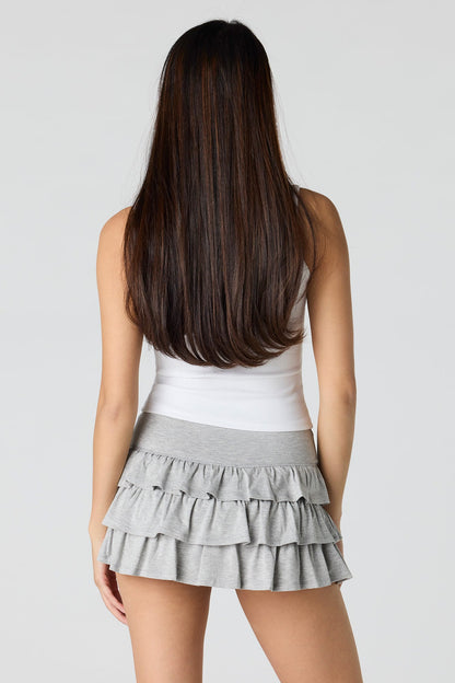 Tiered Ruffle Mini Skort