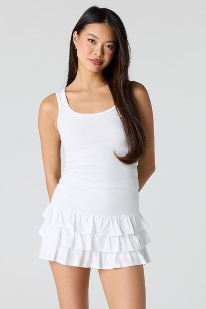 Tiered Ruffle Mini Skort