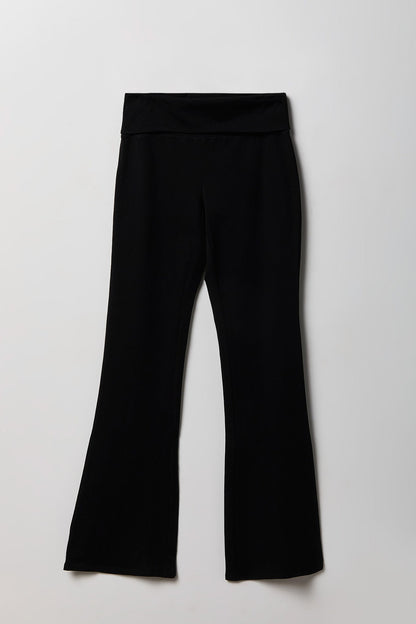 Foldover Waist Flare Legging