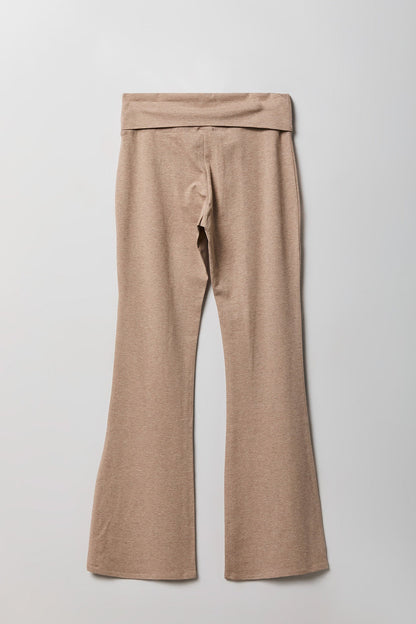 Foldover Waist Flare Legging
