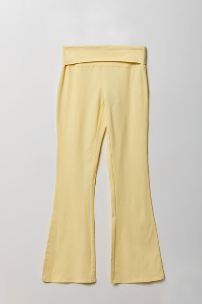 Foldover Waist Flare Legging