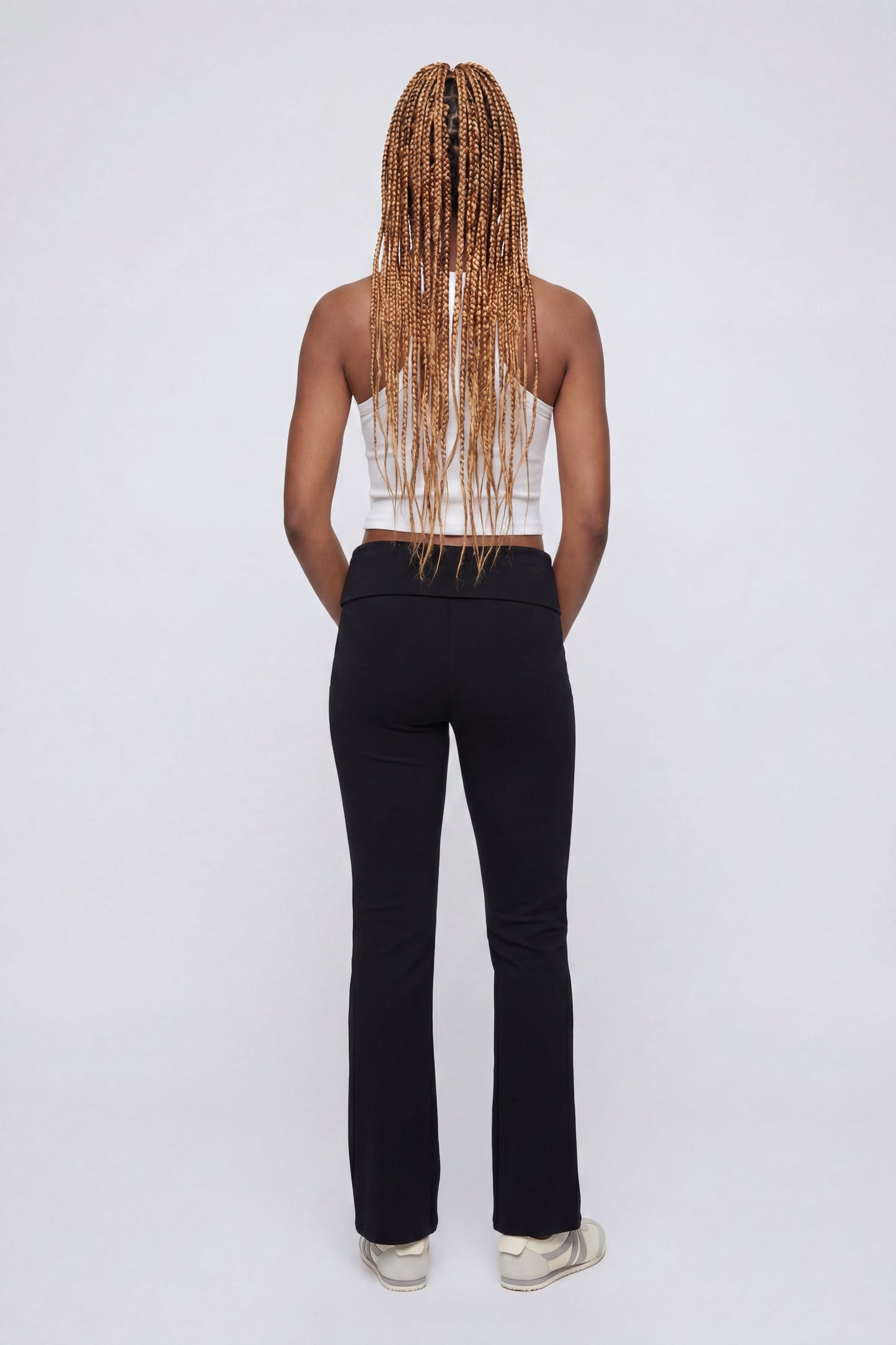Foldover Waist Flare Legging