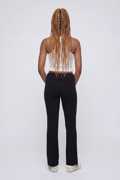 Foldover Waist Flare Legging