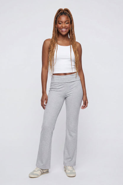 Foldover Waist Flare Legging