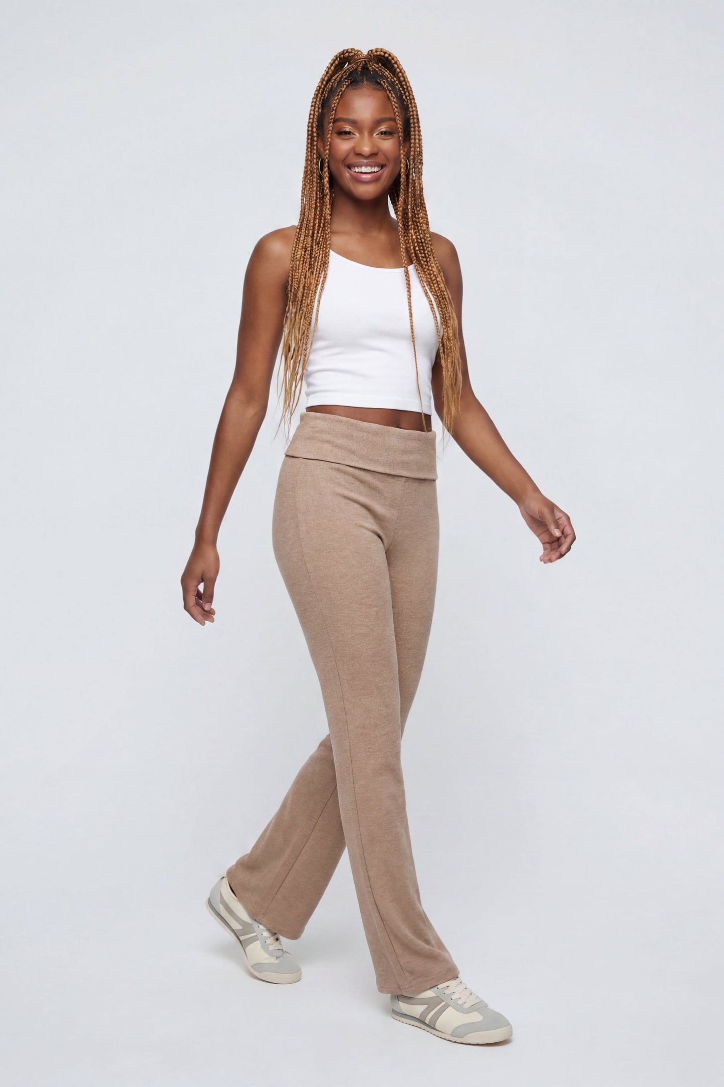 Foldover Waist Flare Legging