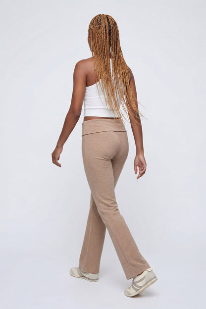 Foldover Waist Flare Legging